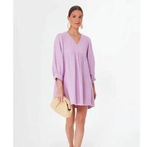 Pomander Place by Tuckernuck Lavender Gauze Millie Dress Large NWT